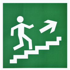 Эвакуационные знаки Направление к эвакуационному выходу по лестнице вверх