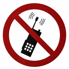 Запрещающие знаки Запрещается пользоватся мобильным телефоном или переносной радиостанцией