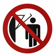 Заборонні знаки Забороняється підходити до елементів обладнання з маховими рухами великої амплітуди