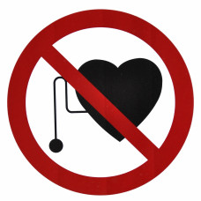 Запрещающие знаки Запрещается работа (присутствие) людей со стимуляторами сердечной деятельности